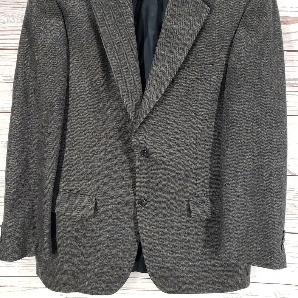 Gianfranco Ruffini Italy Herringbone Camel Hair Blend Sportscoat Size 42R